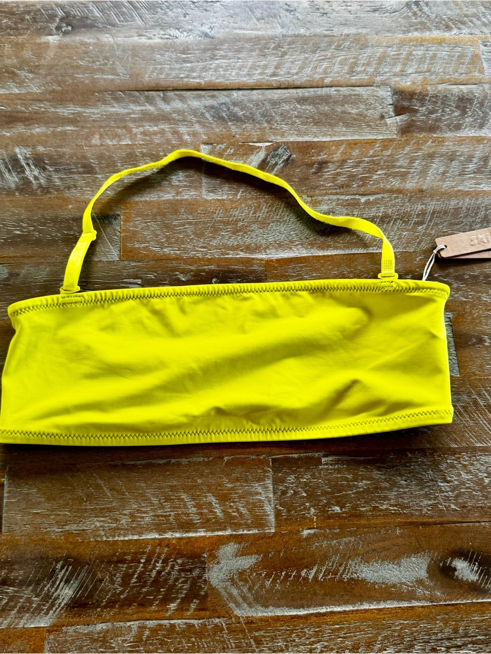 SKIMS Neon citrus Bandeau Bikini Top
